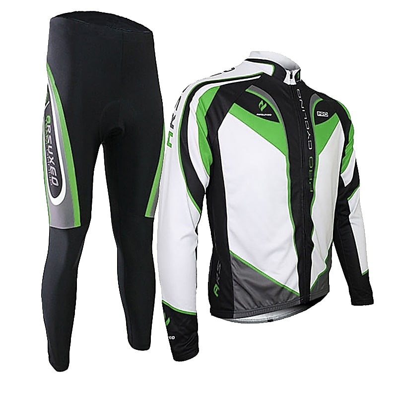 Arsuxeo Pánské Dlouhý rukáv Cyklodres a čapáky Cyklo bunda Léto Spandex Silikon Polyester Černá / červená Zelená Fialová Slátanina Legrační Jezdit na kole Celotělové oblečení Zahřívací 3D podložka 2025 - $69.99 –P10