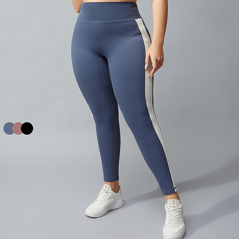 Women's Plus Size Nude Yoga Pants Women's High Waist Hip Lifting Stretch  Fitness Pants Avoid Camel Toes 2024 - $23.99