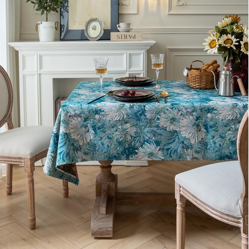 Toalha de mesa de fazenda boho algodão linho toalha de mesa boêmia decoração de mesa resistente a rugas para restaurante, piquenique, jantar interno e externo de 2025 por $20.99 –P5