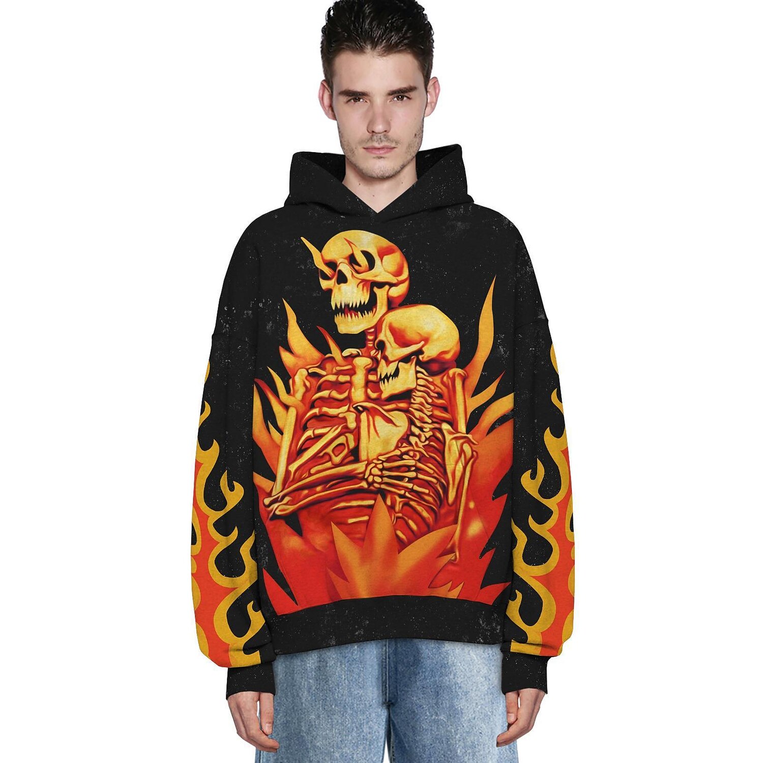 Punk Gothic Skeleton Skull Hoodie Skull Front Pocket Graphic For Couple's Men's Women's Adults' Masquerade 3D Print Casual Daily 2025 - $34.99 –P9