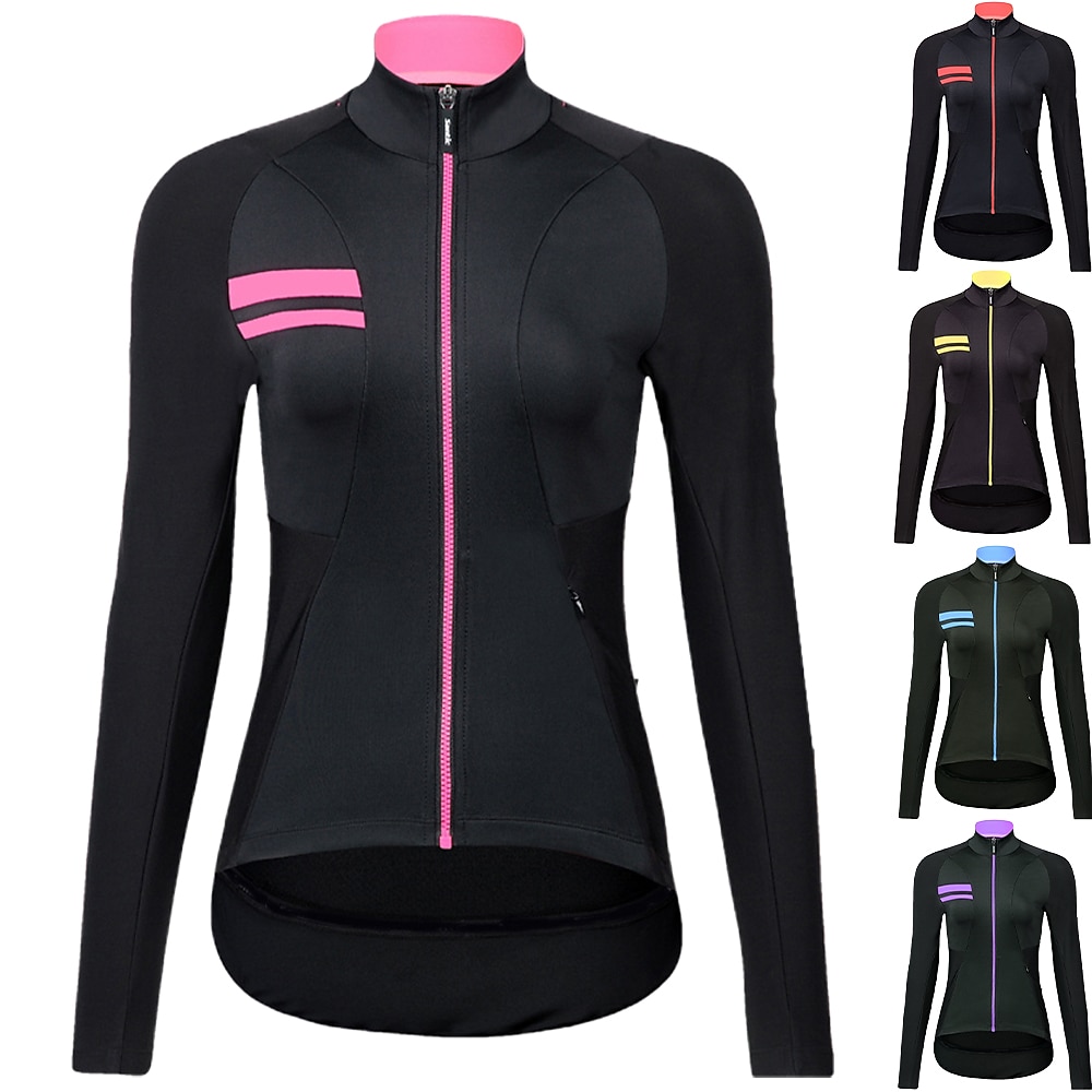 Mulheres Camisa para Ciclismo Côr Sólida Manga Longa Moto Camisa / Roupas Para Esporte Blusas com 3 bolsos traseiros Ciclismo de Montanha Ciclismo de Estrada Secagem Rápida Tiras Refletoras Bolso de 2026 por $34.99 –P1