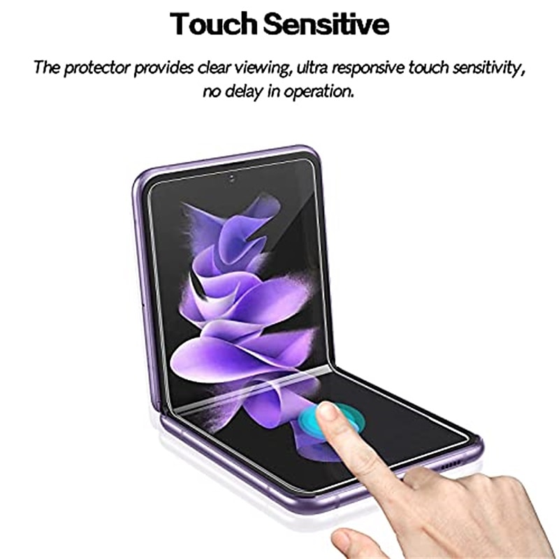 1 Set Screen Protector + Camera Lens Protector Back Screen Protector For Samsung Galaxy Z Flip 7 Z Flip 6 Z Flip 5 Z Flip 4 Z Flip 3 Tempered Glass TPU Hydrogel 9H Hardness Anti-Fingerprint High 2025 - $8.99 –P6