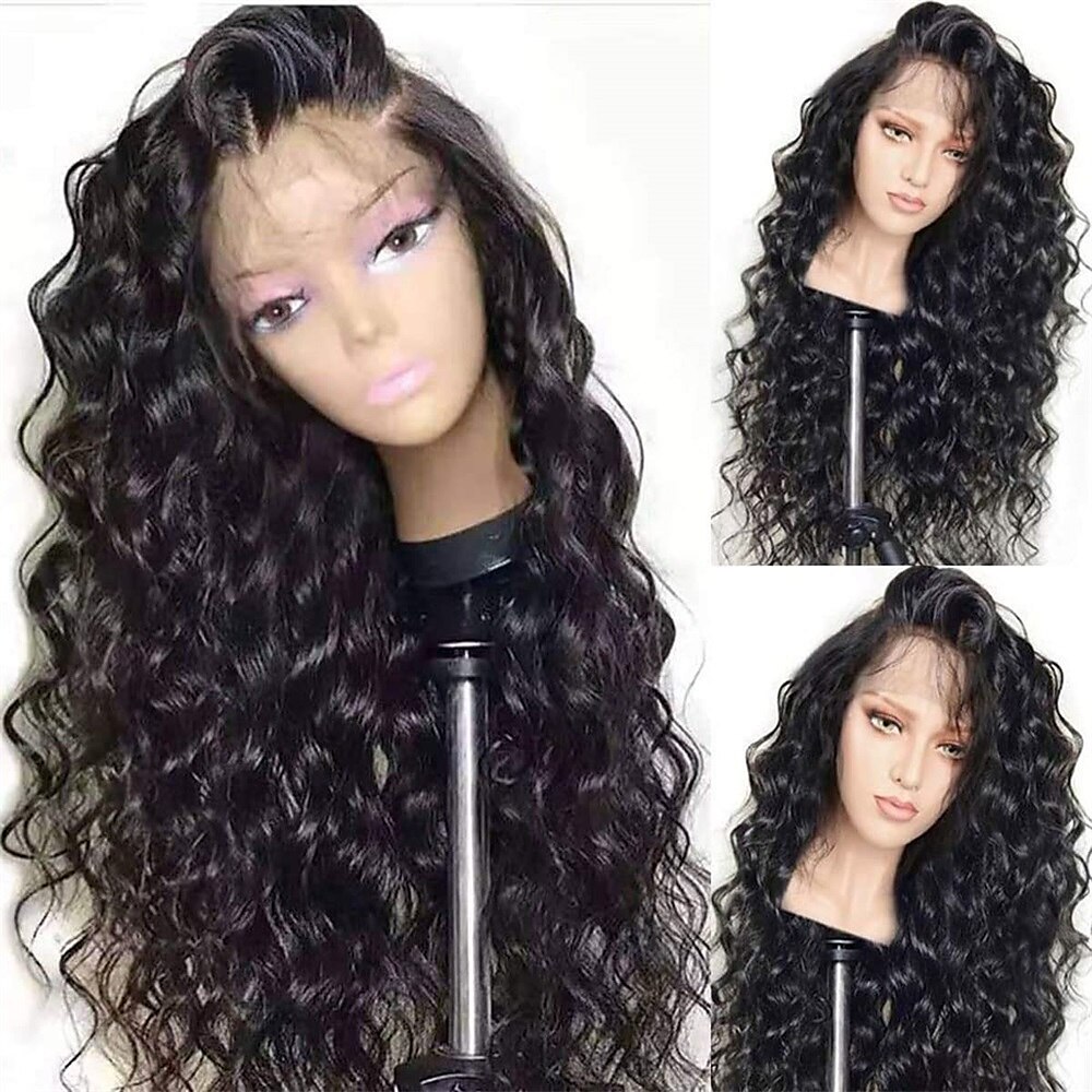 perruques vertes pour femmes remplacement de cheveux résistant à la chaleur vague de corps profonde perruque partie moyenne synthétique petite perruque de lacet pour la fête de noël perruque de fête de 2025 ? $29.99 –P11