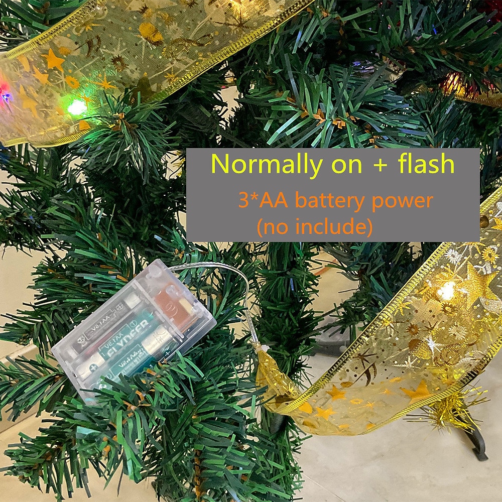 2025年 4 メートル 5 メートル 10 メートルのクリスマスの装飾 led リボン妖精ライトクリスマスツリーの装飾品家庭用 diy 弓ライトストリングナヴィダード新年  コレクション – $14.99 –P12
