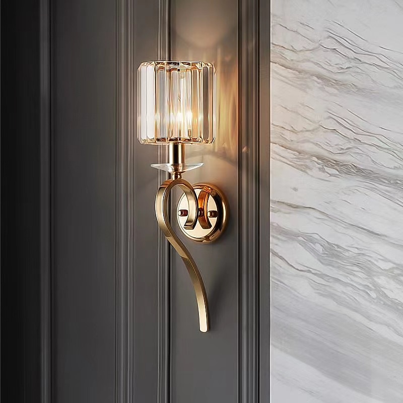 Lightinthebox Aplique de pared LED de cristal mini estilo moderno estilo nórdico lámparas de pared de oro negro apliques de pared sala de estar dormitorio acero 220-240v 110-120v 2025 - $199.99 –P13