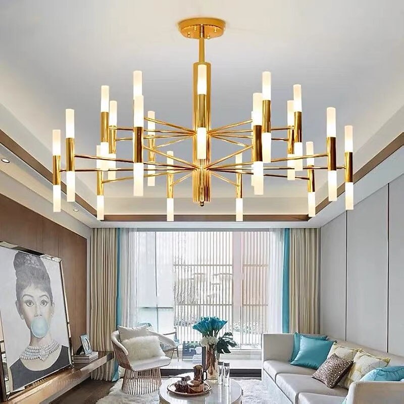 LED Pendant Lights Modern Lighting 30-Light Living Room,39" Chandelier Lighting Island Frosted Glass Lampshade G9 Lamp Socket led Lights Fixture Flush Mount 2025 - $601.89 –P6