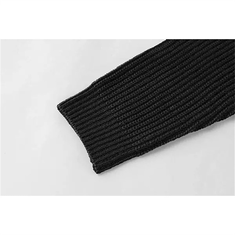 Herre Turtleneck genser Genser Pullover genser Herre Turtle Neck Jumper Riflet Strikke Avklipt Strikket Rullekrage Moderne Moderne Dagligdagstøy Ut på byen Klær Høst vinter Svart Hvit M L XL 2025 - $19.49 –P3