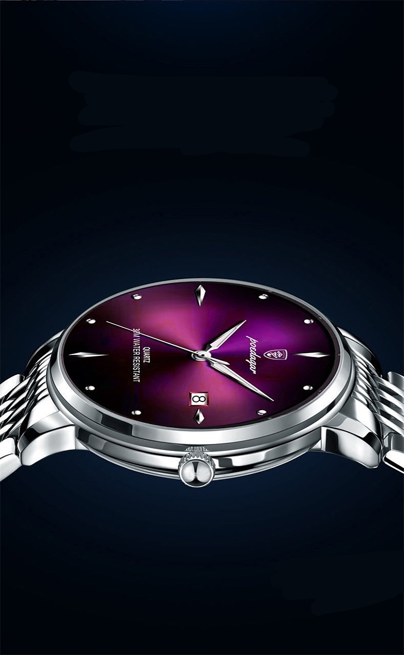 The new POEDAGAR/ P868 brand men's watch waterproof glow-in-the-dark slim calendar quartz watch is a hit with foreign trade 2025 - GBP £12 –P5