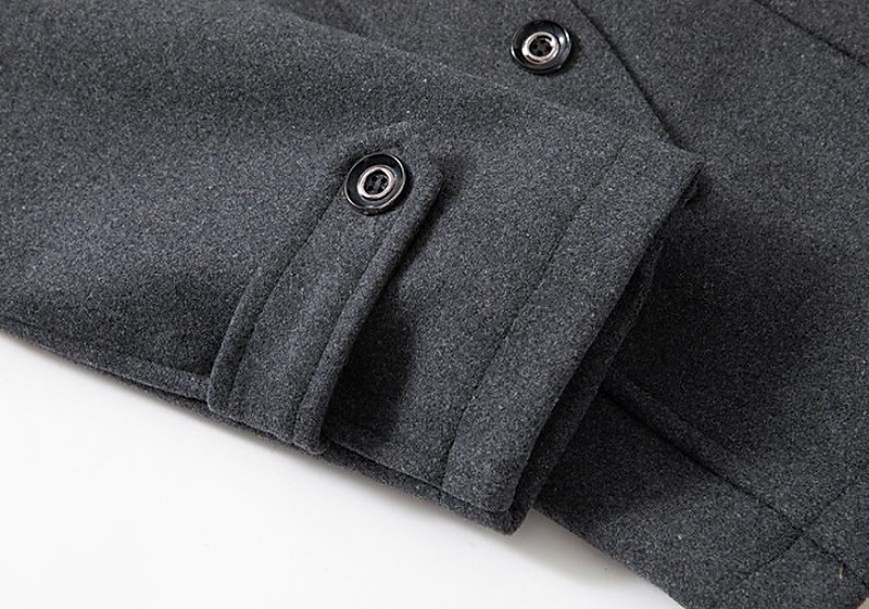 Men's Winter Coat Wool Coat Overcoat Business Casual Spring Winter Autumn Wool Windproof Warm Outerwear Clothing Apparel Active Chic & Modern Solid Colored Rolled collar 2025 - $73.99 –P3