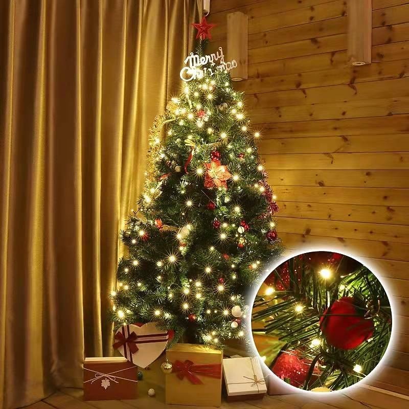 Luzes de Natal em Corda para Árvore Decorações Plug 2M/6.56FT x 8 Linhas com Anel 280LED Fáceis de Instalar Luzes de Corda de Natal com 8 Modos Decorações de Natal ao Ar Livre e Interiores para de 2025 por $29.99 –P1