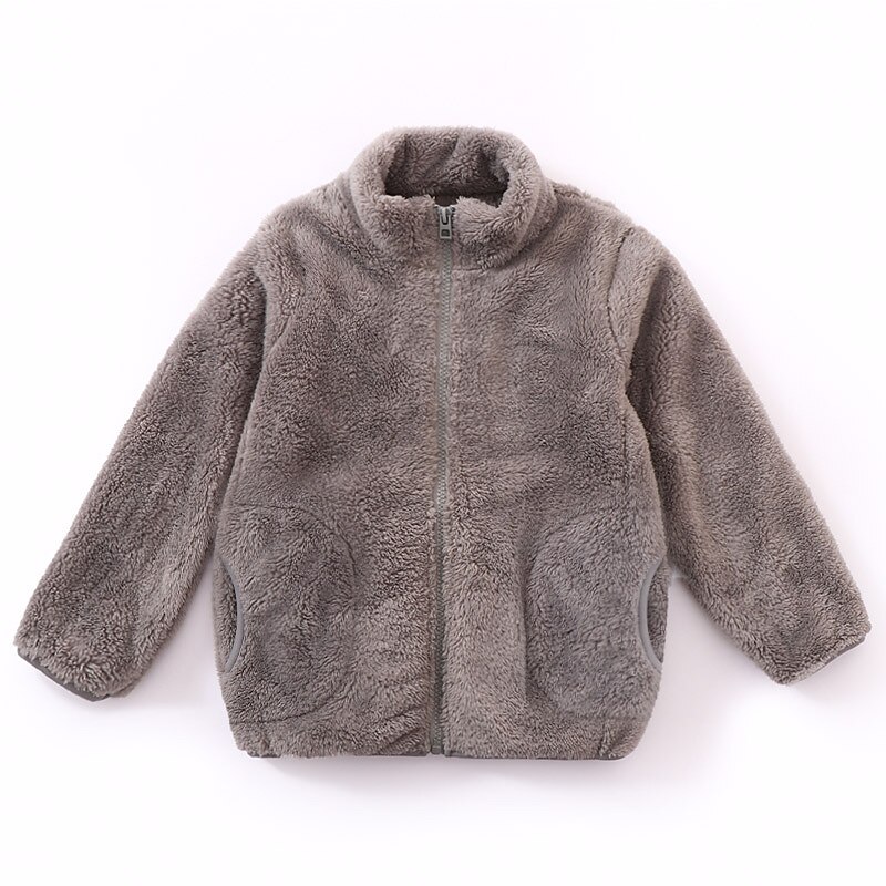 Barn Pojkar Fleece-jacka Ytterkläder Ensfärgat Långärmad Dragkedja Täcka Utomhus Bomull Mode Dagligen Blå Purpur Rodnande Rosa Vinter Höst 7-13 år 2025 - $22.99 –P3