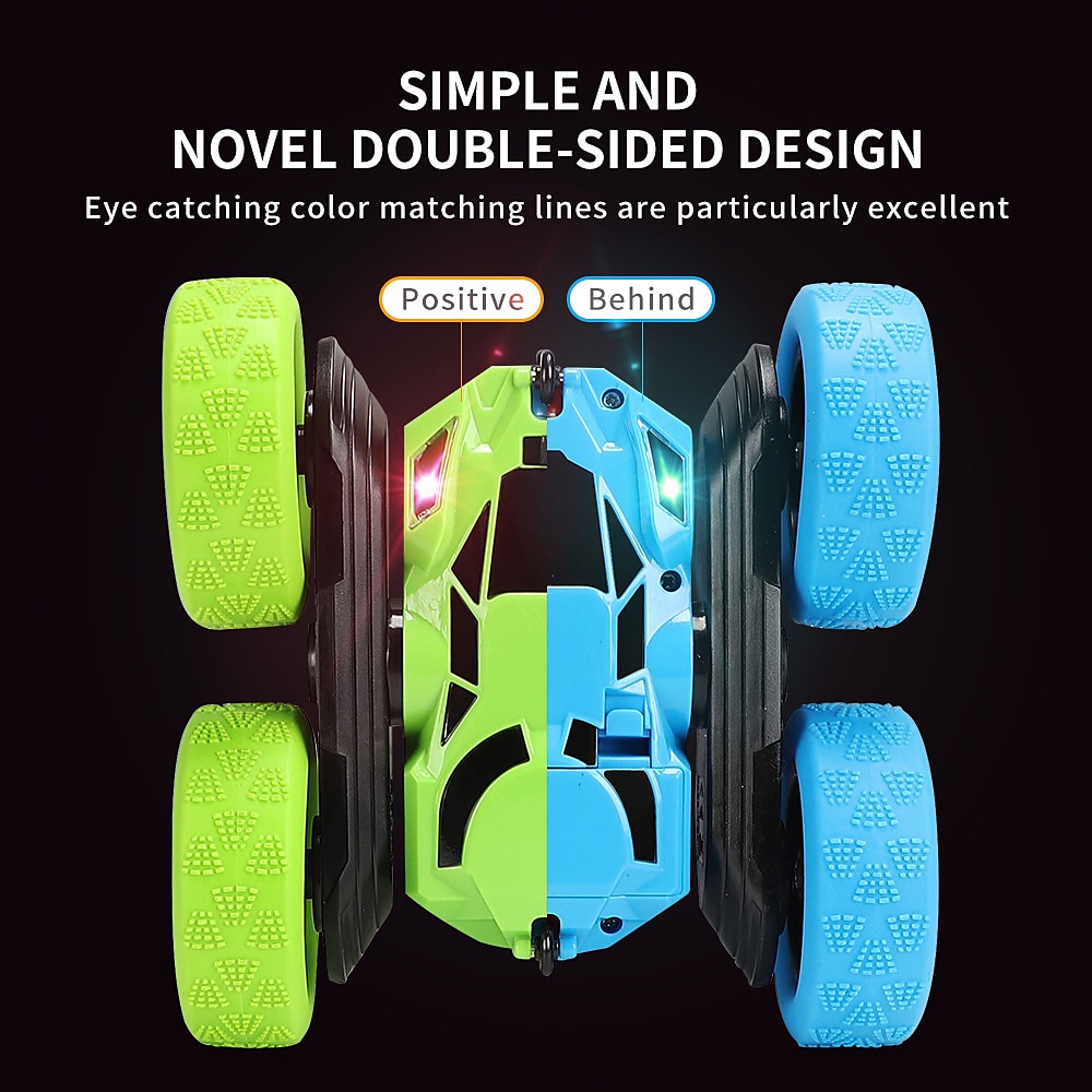 Car Stunt Remote Control Vehicle Off-road Remote Control Truck 4WD 2.4GHZ RC Rock Crawler With Headlights Double Sided 360 Flip Remote Control Car Gifts For Boys and Girls 2025 - $38.99 –P10