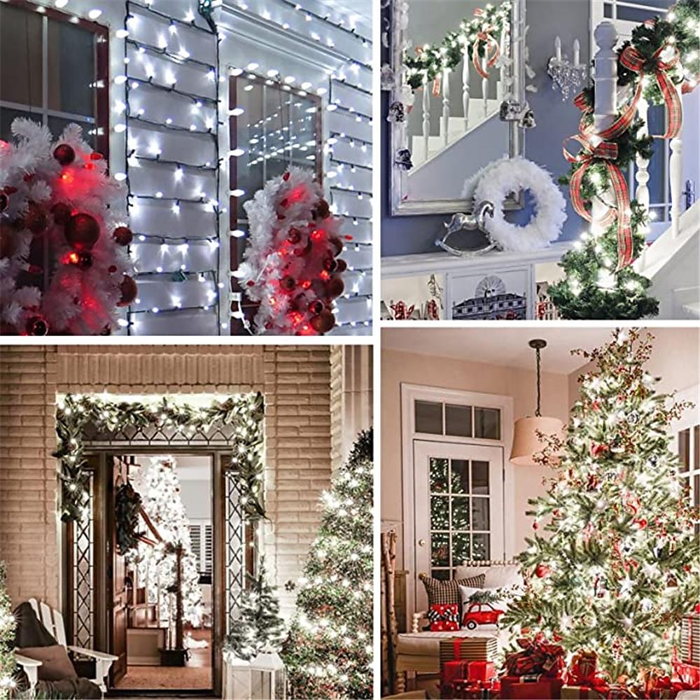 weihnachtslichter fee lichterketten innen außen usb mit fernbedienung 10m 20m dunkelgrüner draht lichterketten 100/200 leds 17key fernbedienung cluster lichter urlaubslichter usb urlaub hochzeit 2025 - $14.99 –P6