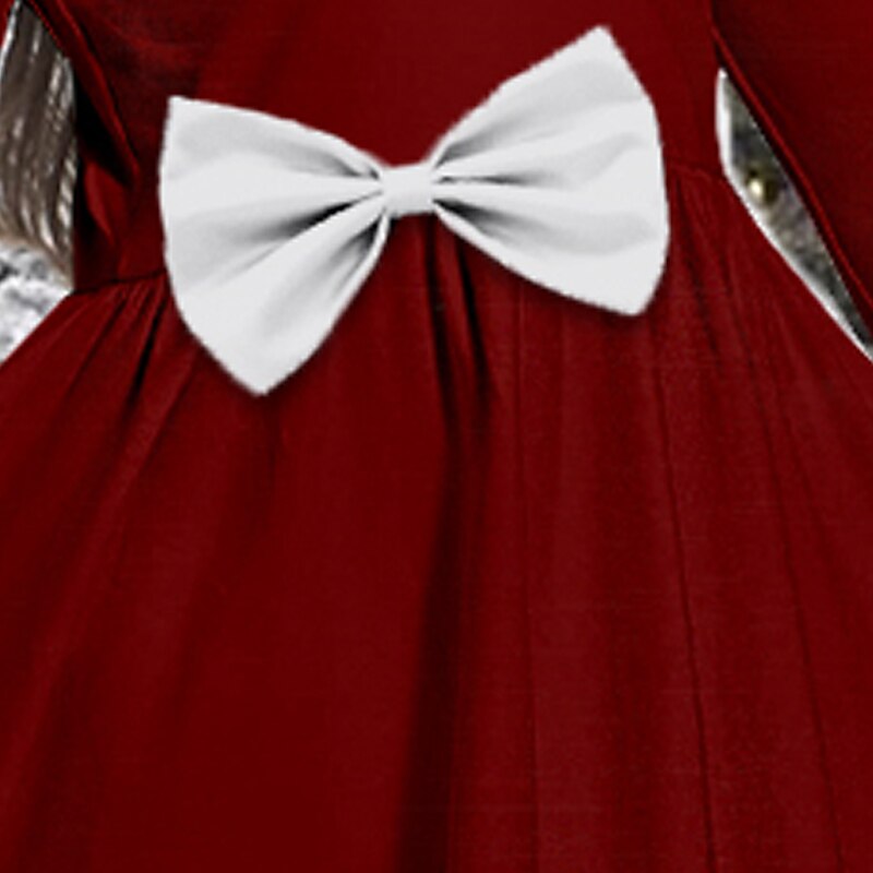 kinderkleidung Mädchen Kleid Feste Farbe Langarm Casual Pelzkragen Rundhalsausschnitt bezaubernd Täglich Polyester Übers Knie Casual kleid Schaukelkleid A Linie Kleid Herbst Winter 2-13 Jahre Schwarz 2025 - $24.99 –P6