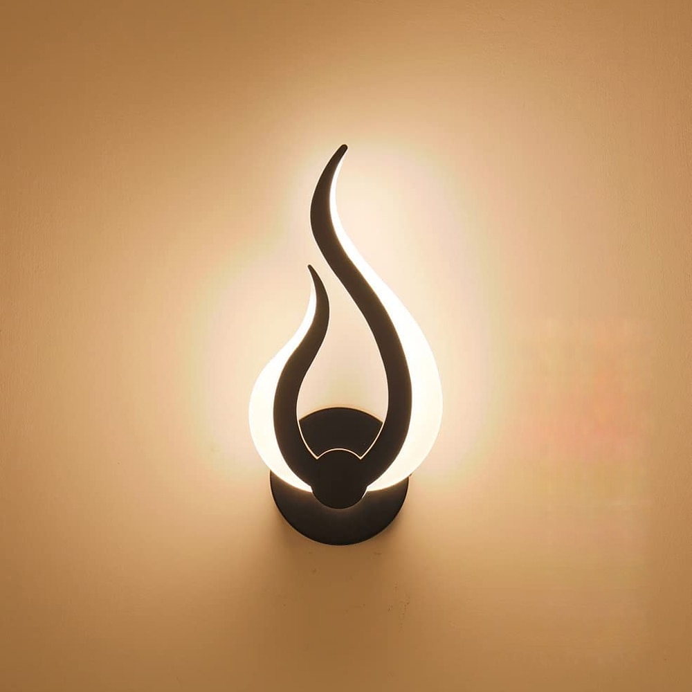applique da parete a led lampada da parete per interni 2 pezzi lampada da parete moderna in acrilico nero adatta per bar home office ac85-265v del 2025 a $82.99 –P3