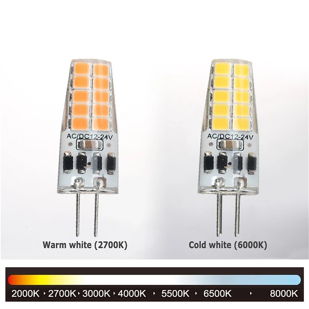 2025年 10 個調光対応 g4 led 電球 ac/dc12-24v ウォームコールドホワイト 10led 20led 省エネシリコンライト 360 度交換ハロゲンランプ led クリスタルスポットライトシャンデリア電球  コレクション – $41.99 –P2