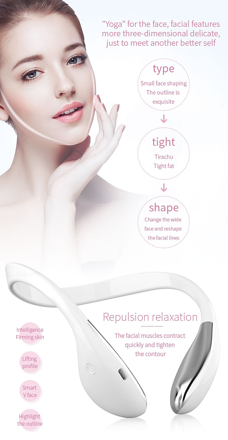 Electric V Face Lifting Double Chin Reducer Lifting Facial Slimming Shaping Microcurrent Led Light Devices Neck Massager Lift 2025 - $61.99 –P11