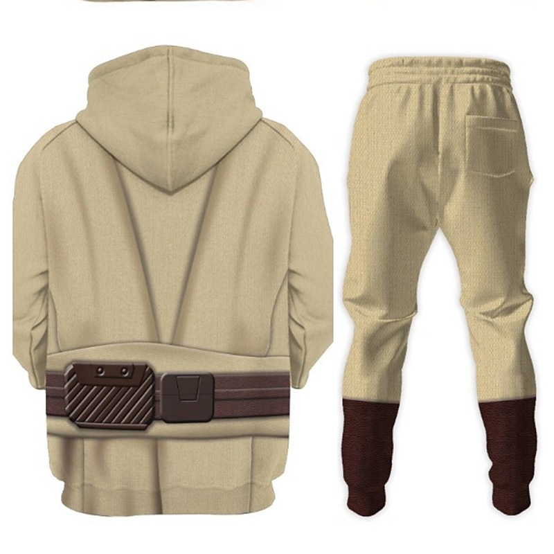 Obi-Wan Kenobi Rytíř Jedi Kalhoty Úbory Kapuce Anime 3D Přední kapsa Grafika Pro Pro páry Pánské Dámské Dospělé 3D tisk 2025 - $63.99 –P2