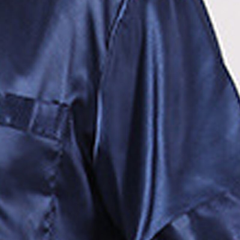 Men's Sleepwear Pajama Set Silk Pajama Pajama Top and Shorts 1 set Plain Fashion Comfort Home Bed Faux Silk Comfort Lapel Short Sleeve Shorts Button Spring Summer Black Blue 2025 - $24.99 –P9