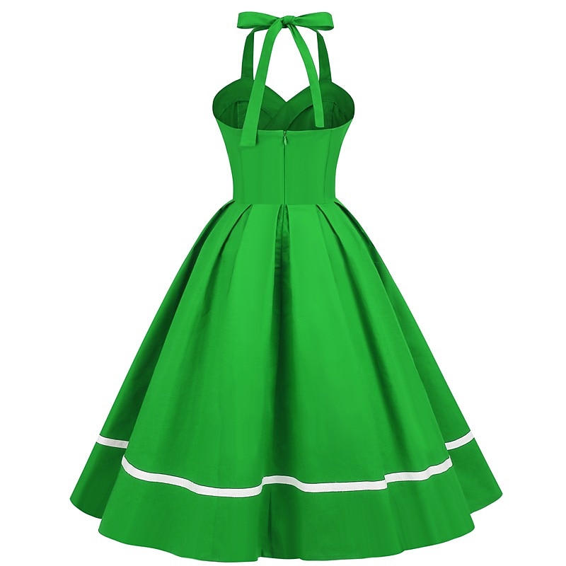 Retro 50. léta Vintage šaty Koktejlky Houpací šaty Lodičkový Maškarní kostým Dámské Plesová maškaráda Večírek loučení se svobodou nevěsty Dospělé Šaty Šaty pro návrat domů 2026 - $53.99 –P10