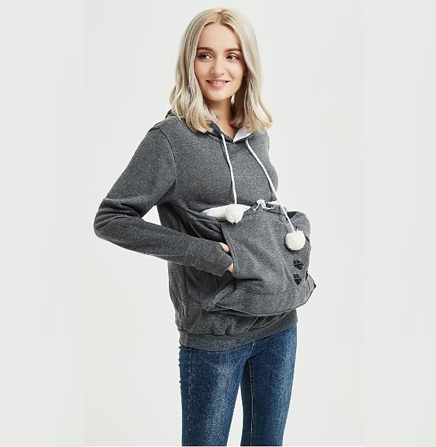felpe con cappuccio da donna a marsupio grande, pullover con orecchie da gatto carino, felpa con cappuccio per cani e gatti da compagnia blu scuro del 2025 a $18.99 –P13