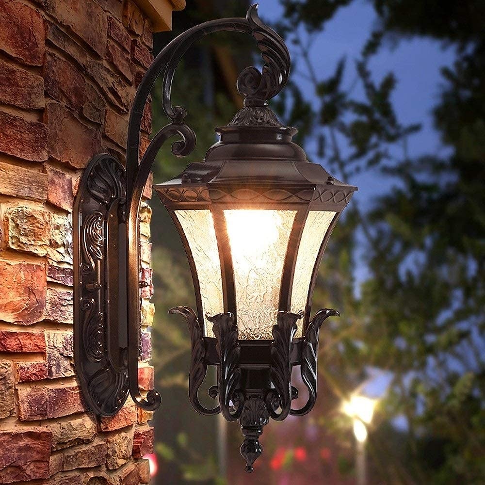 Aplique de pared led accesorio de iluminación antiguo aplique de pared linterna externa impermeable a prueba de óxido de aluminio linterna de vidrio lámpara de pared linterna patio jardín balcón 2025 - $282.09 –P5