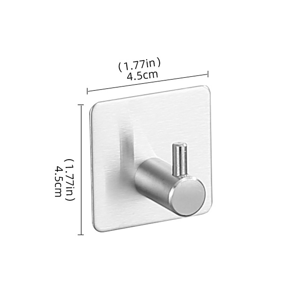 ganchos de pared autoadhesivos ganchos para batas baño 304 gancho de acero inoxidable cocina baño gancho perforado libre gancho único puerta trasera metal perchero 2025 - $9.99 –P10