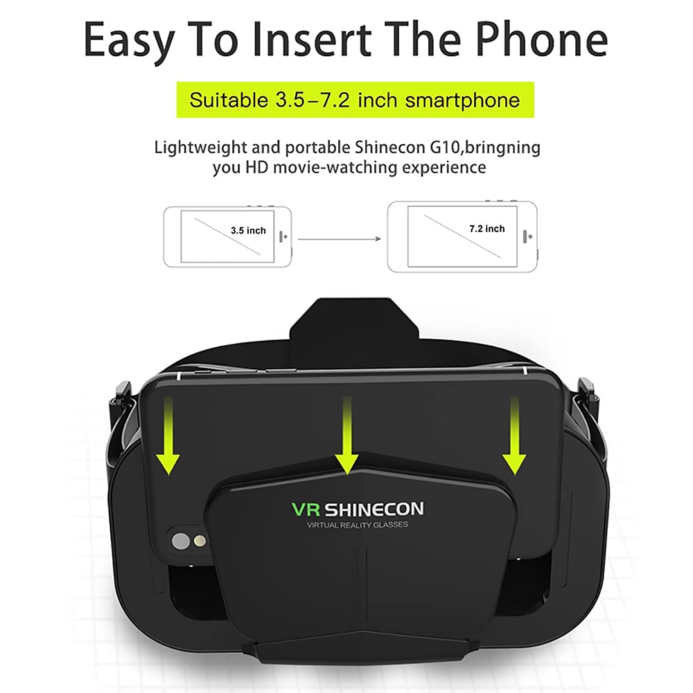 VR Headset Without Remote Control Compatible iPhone & Android Phones in 3.5"-7.2" Screen Lightweight & Adjustable HD 3D Virtual Reality Glasses 2025 - $27.99 –P2