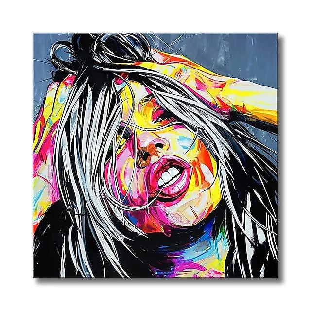 Handmade Oil Painting Canvas Wall Art Decoration Portrait Woman Abstract for Home Decor Rolled Frameless Unstretched Painting 2025 - $92.99 –P12