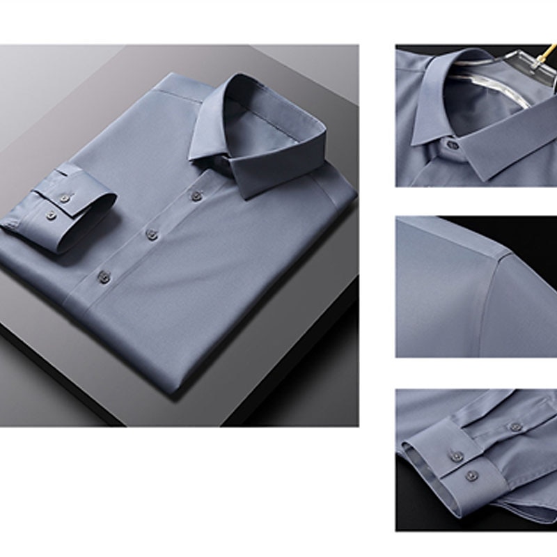 Homme Chemise Chemise sans repassage Mariage Bureau et carrière Noir Blanche Vert Claire Marine foncé manche longue Revers Printemps Automne Vêtement Tenue de 2026 ? $32.99 –P12