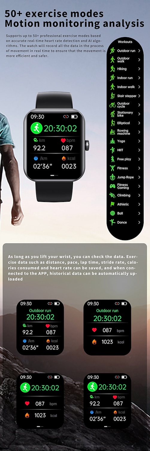 Smart Watch for Men - Full Touch Screen Sport Fitness Watch, IP67 Waterproof, Bluetooth Compatible with Android & iOS 2025 - $44.99 –P4