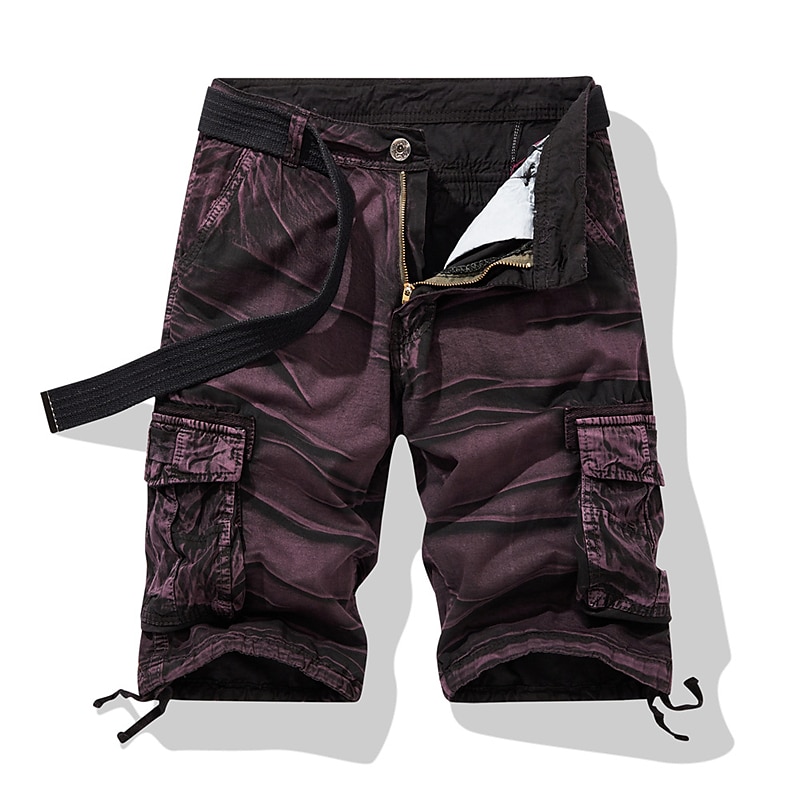 Bărbați Pantaloni Scurți Cargo Pantaloni scurți Camo Pantaloni Scurți Σορτς πεζοπορίας Picior drept 6 Buzunar Culoare Camuflaj Confort Purtabil Muncă Zilnic Șic Stradă Casual Negru Verde Militar 2026 - $32.99 –P3
