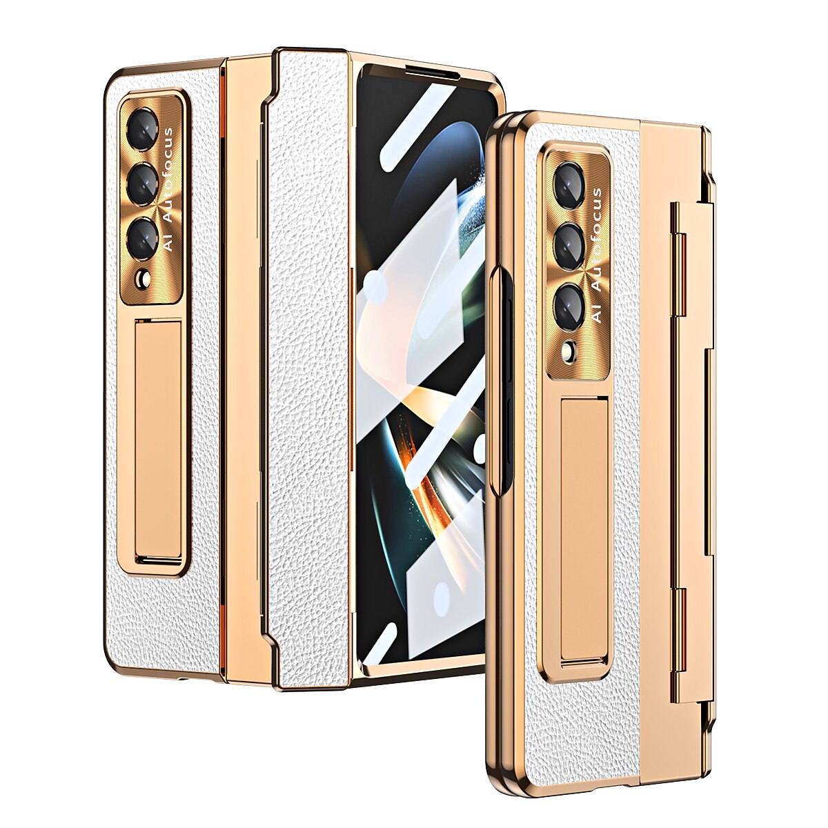 Чехол для телефона для Samsung Galaxy Z Fold 5 Z Fold 4 Z Fold 3 Flip бамперный флип полный корпус защитный однотонный ПК PU кожа 2025 - $36.99 –P14