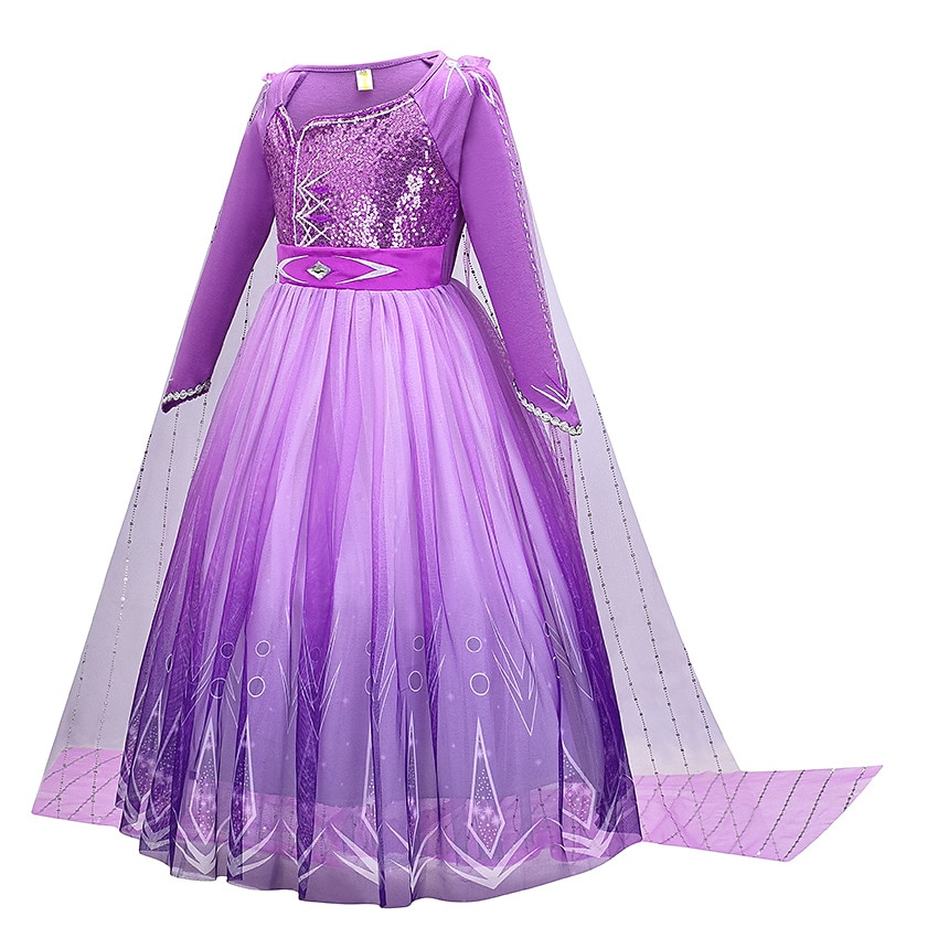 Semaine du livre 2026 La Reine des Neiges Glacial Conte de Fées Princesse Anna Robe de demoiselle d'honneur Costume de soirée à thème Robes en tulle Cosplay for Fille Enfant Noël Carnaval Mascarade de 2026 ? $51.39 –P5