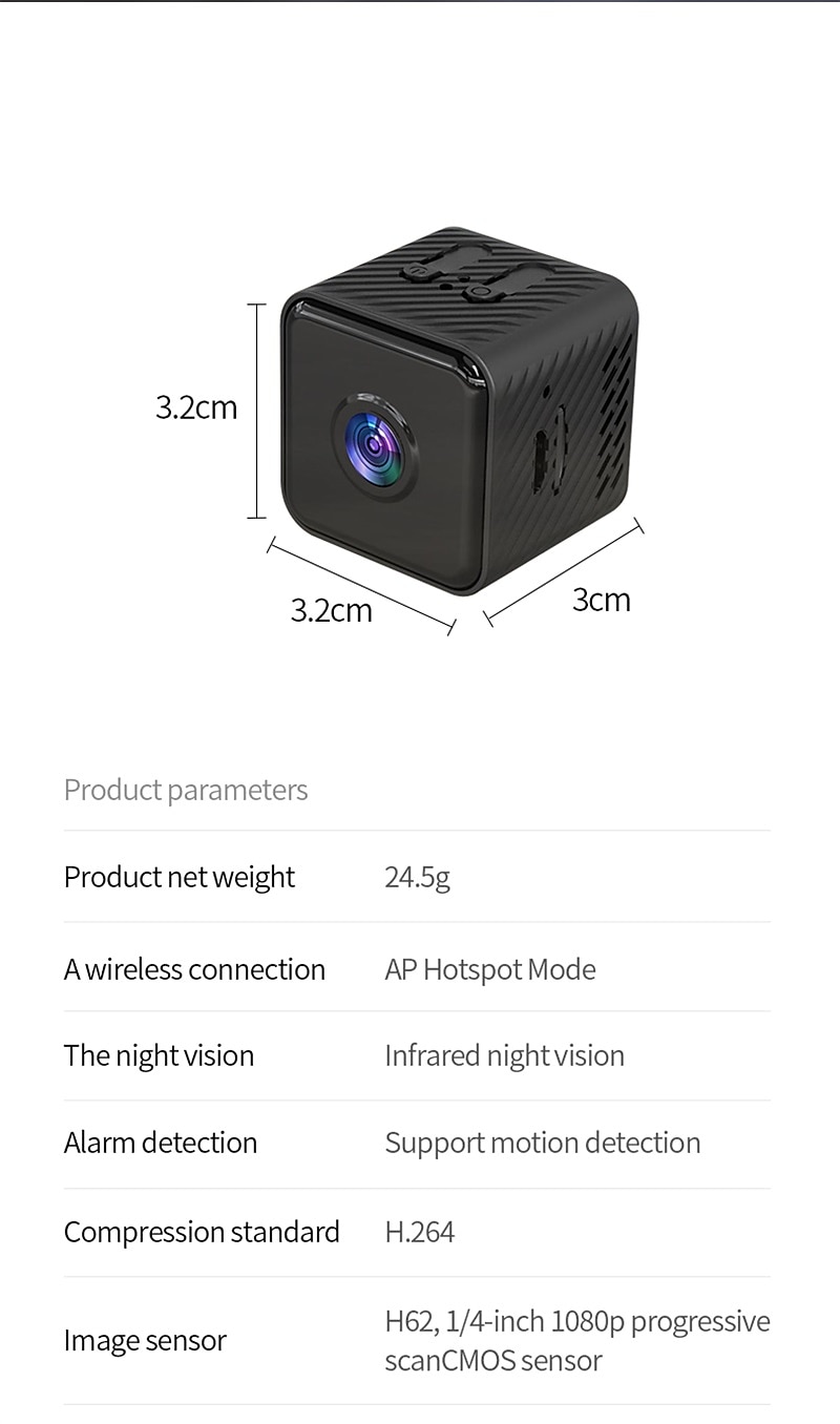 New X2 Mini Camera HD 1080P WiFi IP Camera Home Security Night Vision Wireless Remote Surveillance Camera Mini Cameras 2025 - $27.99 –P7