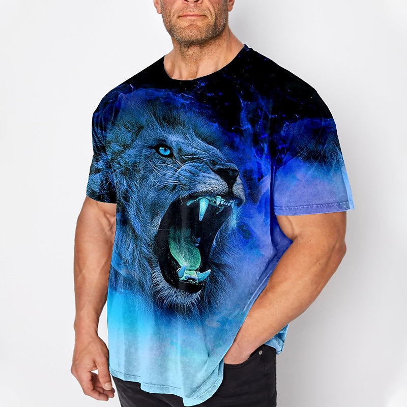 Per uomo Plus Size maglietta Grande e alto Pop art Girocollo Stampa Manica corta Primavera estate Vintage Di tendenza Streetwear Essenziale Informale Sport Top del 2026 a $20.99 –P1
