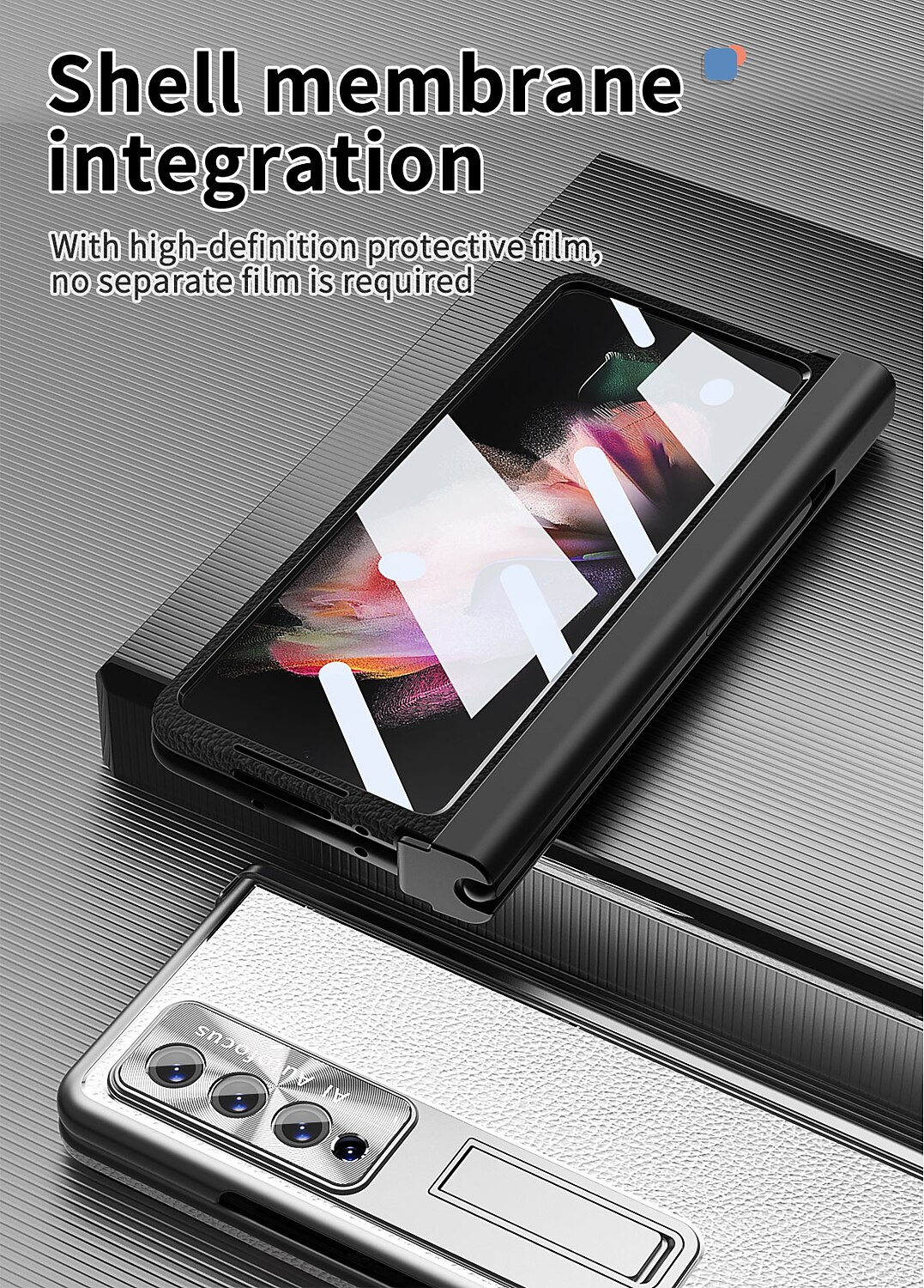 Phone Case Plating Leather Case For Samsung Galaxy Z Fold 6 Z Fold 5 Z Fold 4 Fold 3 Magnetic Kickstand with Pencil Holder(without Pen) Carbon Fibe Screen Protector Phone C Bumper Frame PC PU Leather 2025 - $55.99 –P8