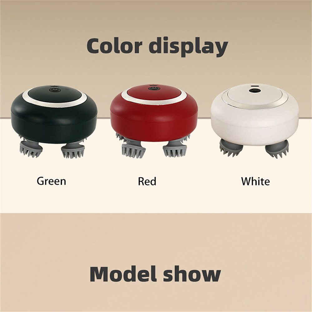 Electric Scalp Massager With Red Light and Vibration Heated Handheld Head Massager For Hair Growth Stress Relief Body Massage 2025 - $23.99 –P12
