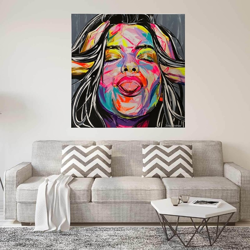 Handmade Oil Painting Canvas Wall Art Decoration Portrait Woman Abstract for Home Decor Rolled Frameless Unstretched Painting 2025 - $92.99 –P14
