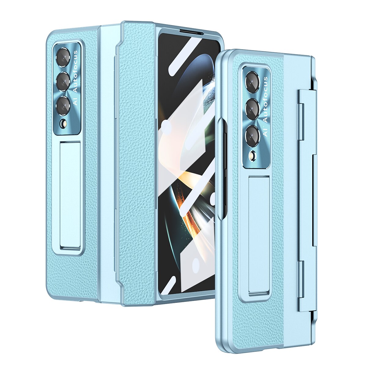 Чехол для телефона для Samsung Galaxy Z Fold 5 Z Fold 4 Z Fold 3 Flip бамперный флип полный корпус защитный однотонный ПК PU кожа 2025 - $36.99 –P13