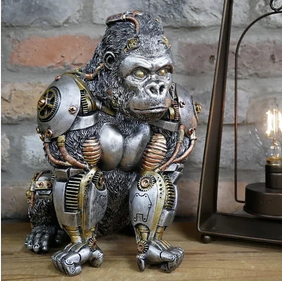 stile steampunk scultura animale animale meccanico ornamento decorazione decorazione industria pesante resina decorazione meccanica ciondolo decorazione di capodanno del 2025 a $18.99 –P2