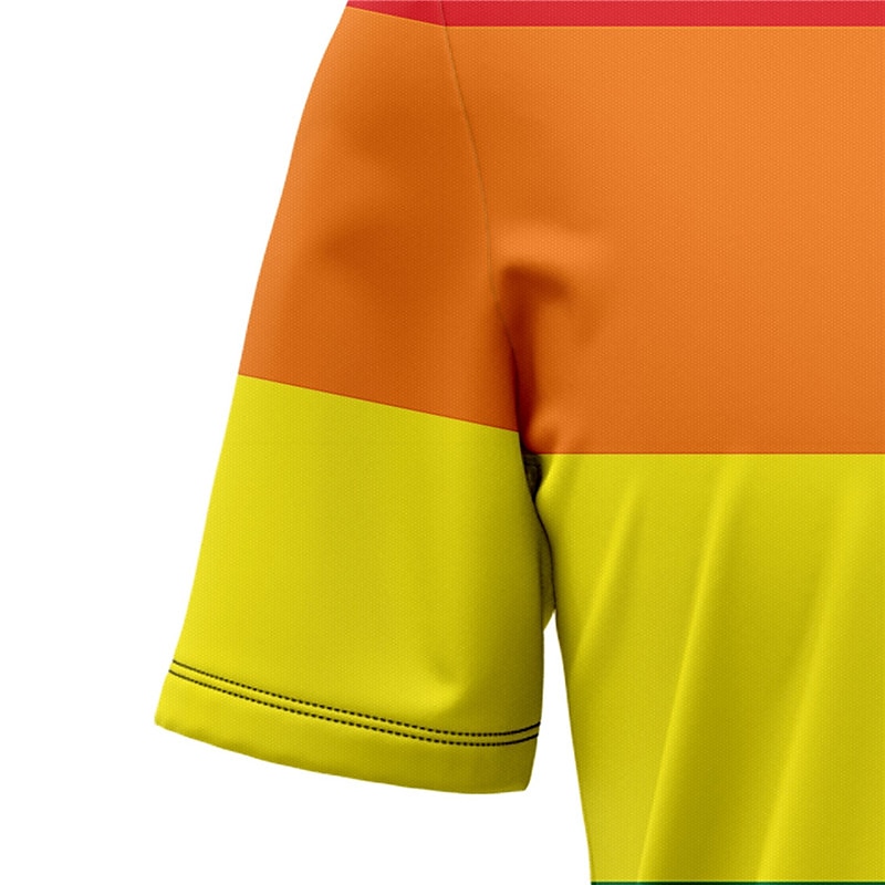 Herr Regnbåge Skjorta Knapp upp skjorta Kortärmad Tropisk Mode Hawaiisk Ledigt Strand Sommar Vår Nedvikt Mönster Button-Down Svart / röd Svart Rubinrött Regnbåge 2025 - $24.99 –P4