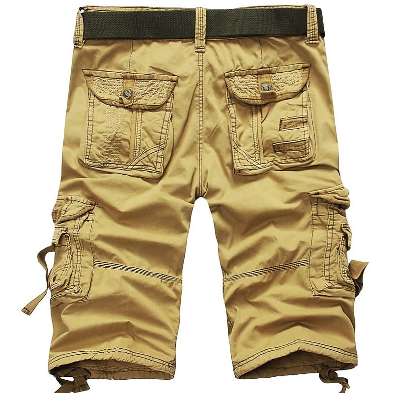 Men's Capri Cargo Shorts Cargo Shorts Shorts Capri Pants Hiking Shorts Leg Drawstring 6 Pocket Plain Comfort Outdoor Daily Going out Fashion Streetwear Black Army Green 2026 - $31.99 –P2