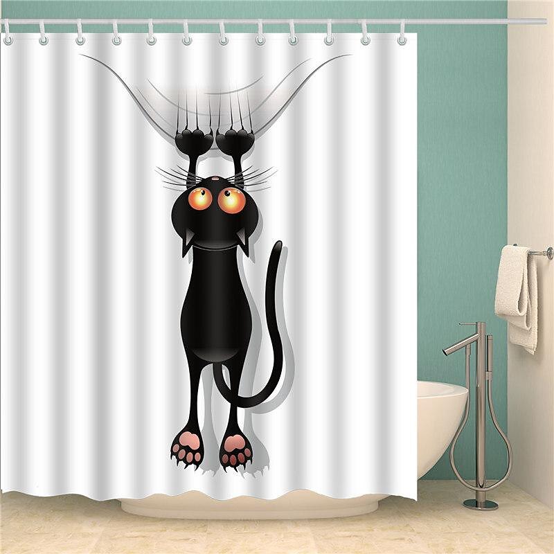 Shower Curtain with Hooks 180cm*180cm(70"*70") Polyester Washable Waterproof Animal Pattern for Kids 2025 - $25.99 –P14