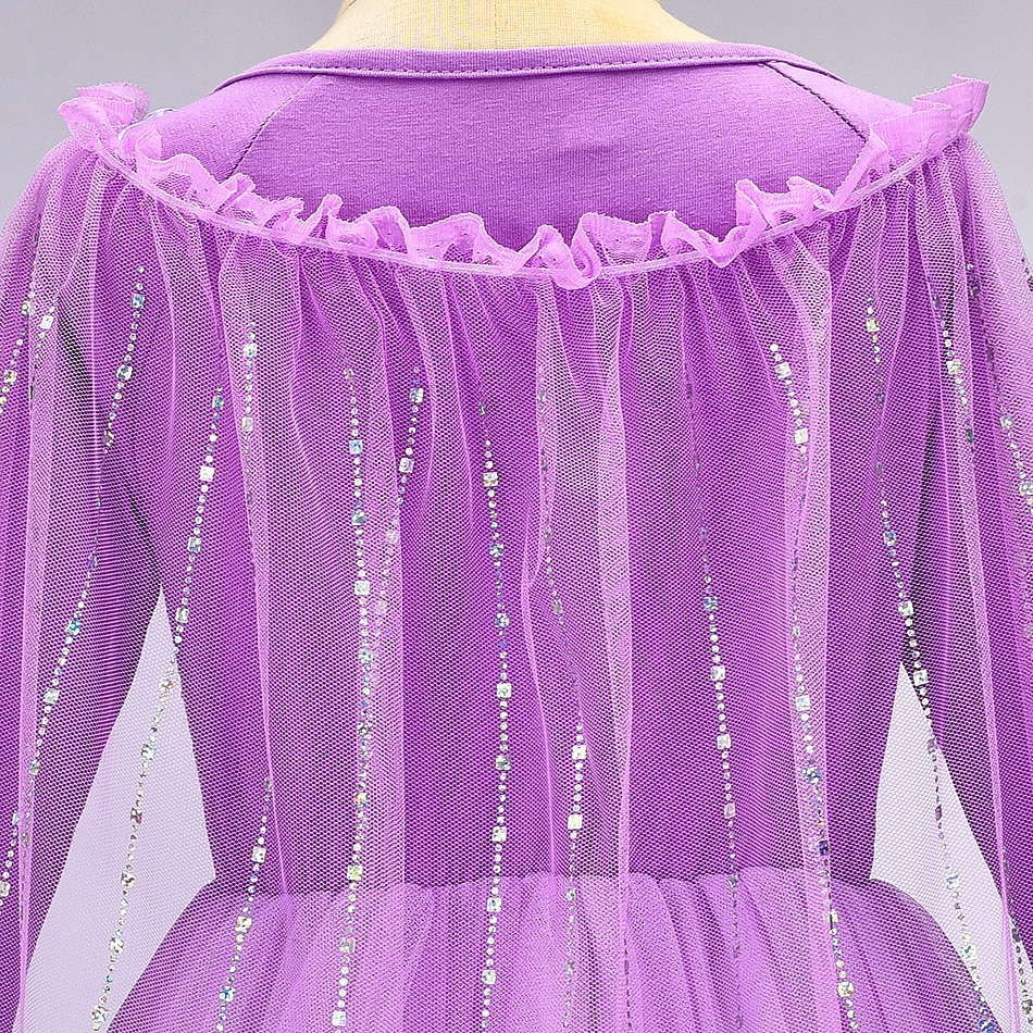 Semaine du livre 2026 La Reine des Neiges Glacial Conte de Fées Princesse Anna Robe de demoiselle d'honneur Costume de soirée à thème Robes en tulle Cosplay for Fille Enfant Noël Carnaval Mascarade de 2026 ? $51.39 –P7
