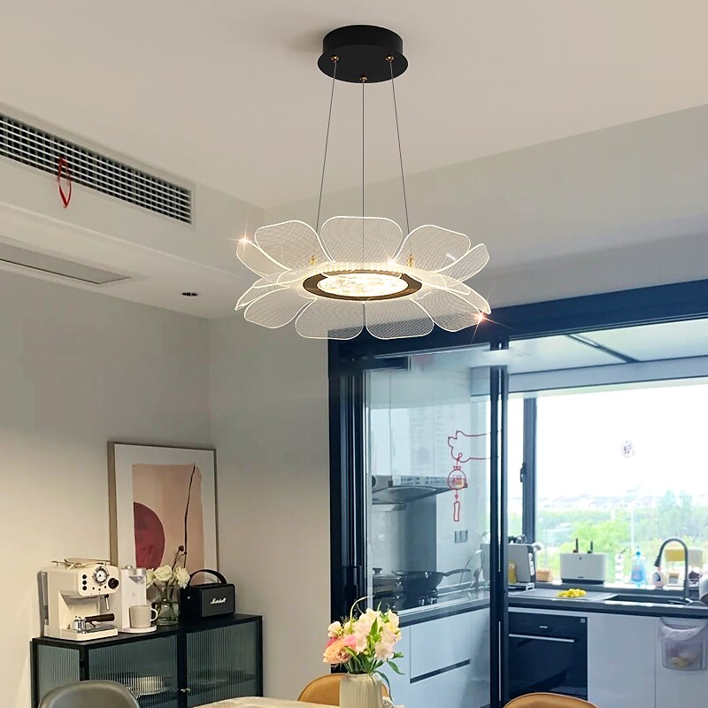 LED Pendant Lights Circle Design 45cm 3000-6000K 1-Light Lotus Leaf Acrylic Chandelier Lamp Modern Contemporary Style Kitchen Dining Home Bar Light 110-120V 220-240V 2025 - $326.79 –P6