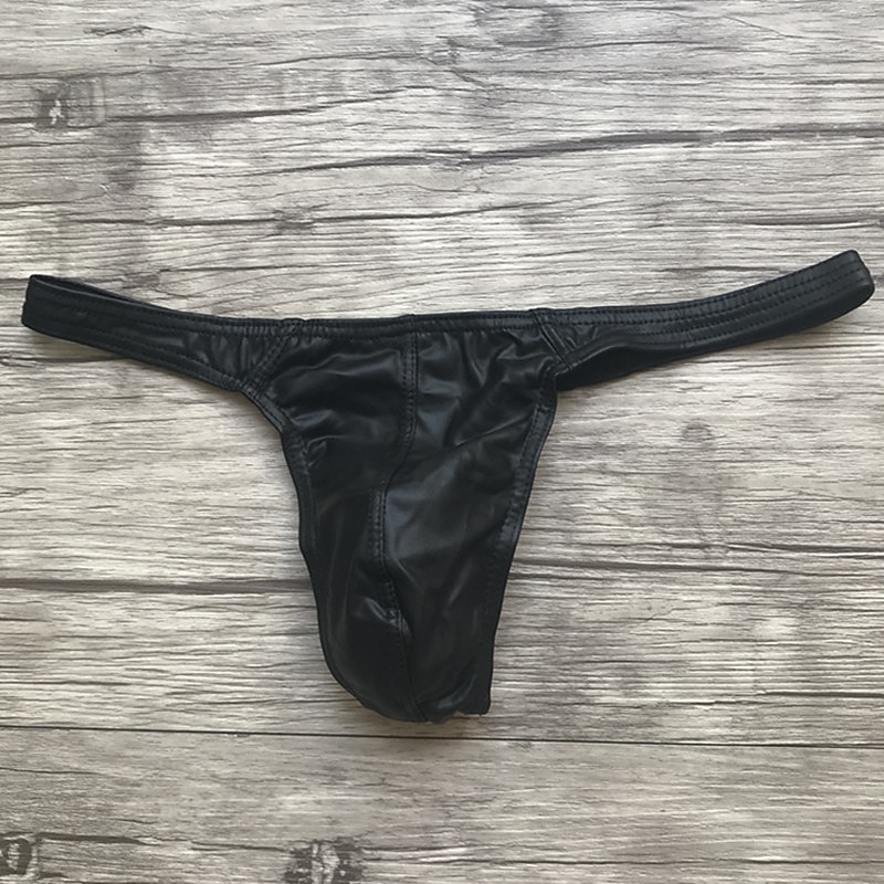 Férfi 1 darab G-string fehérnemű Poliuretán Spandex Tiszta szín Alacsony csípő Fekete 2025 - $9.99 –P1