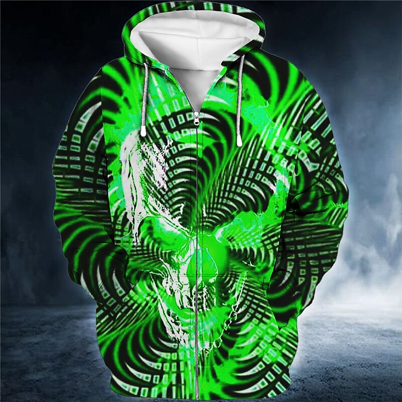 Voor heren 3D Print Grafische prints Trui met capuchon Hoodies Sweatshirt Hoodie met volledige rits Lange mouw Sweatshirt met capuchon Capuchon Streetwear 3D-afdrukken Sport & Outdoor Dagelijks Sport 2025 - $27.99 –P2