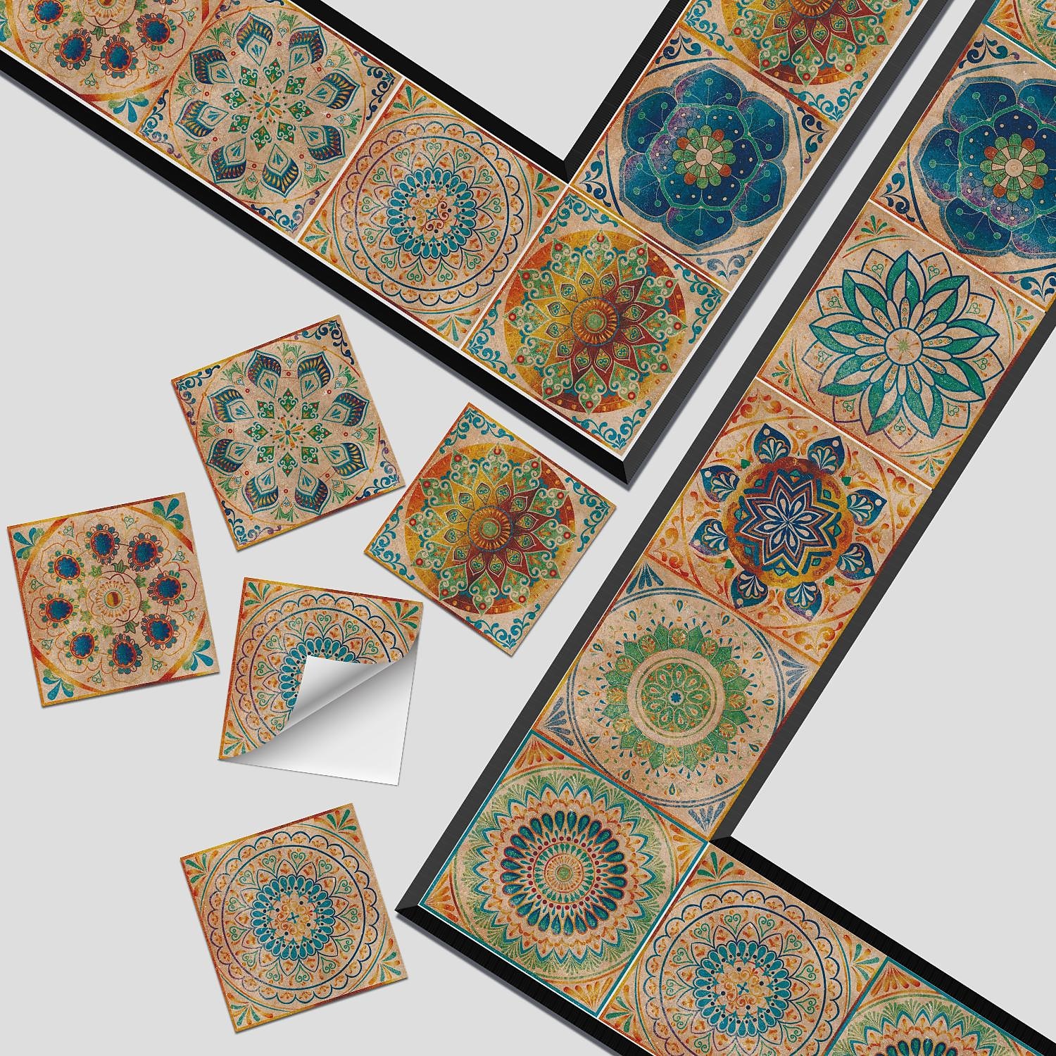 24 uds/48 Uds pegatinas de azulejos cocina creativa baño sala de estar pegatinas de pared autoadhesivas impermeables pegatinas de azulejos de moda 2025 - $13.99 –P12