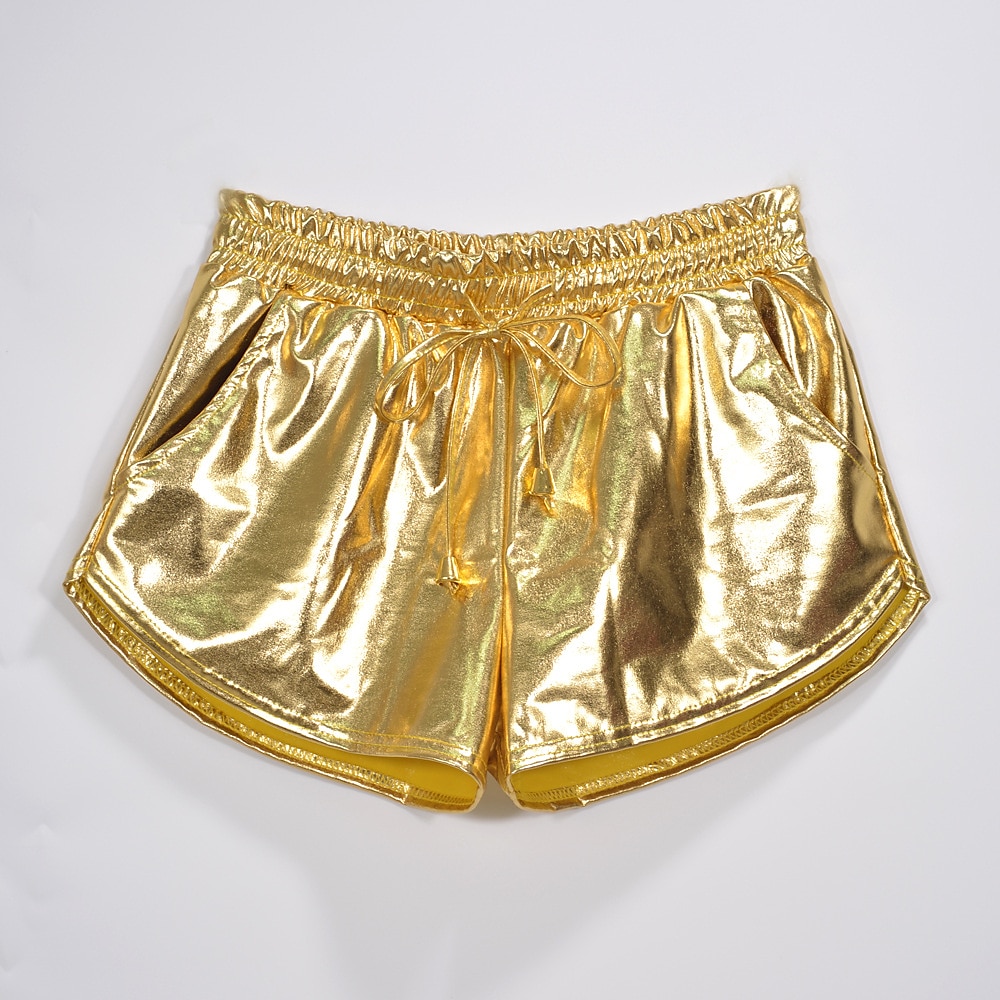 metallinen Jaren '80 Glanzend latex patent Korte broek PU-leer Dames Maskerade Feest Vrijgezellenfeest Prideparade Volwassenen Short 2025 - $22.99 –P7